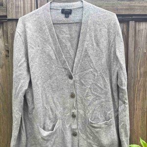 J. Crew cashmere cardigan in grey
